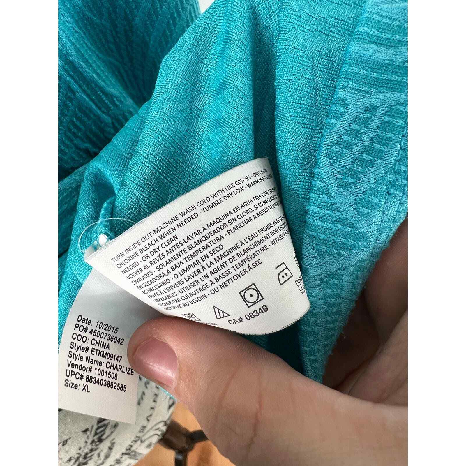 Erika Light Blue Patterned Button Up Cardigan - image 7