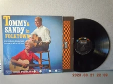 TOMMY & SANDY Vinyl lp...IN FOLKTOWN...UNITED ARTISTS...VG/VG+...'63