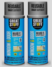 2~ Great Stuff Smart Dispenser Yellow Polyurethane Insulating Foam Sealant 12 oz