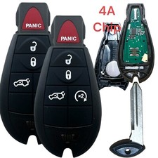 2 Remote Fobik Key Fob 5b 433mhz 4a Chip Gq4-53t For 2014-2019 Jeep Cherokee