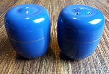 Mikasa Transition Granada Blue Salt and Pepper Shakers Made in Japan
