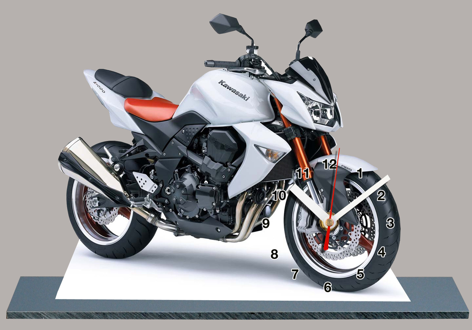 Horloge Kawasaki Z1000 en aluminium, plaque de décoration pour collectionneur