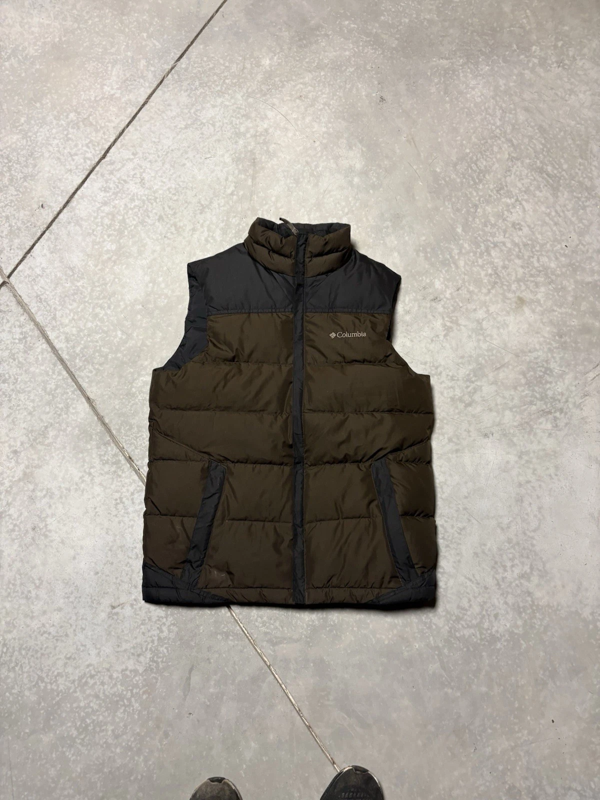 Columbia Men's Puffer Vest Insulated Quilted Brown Size Men’s small