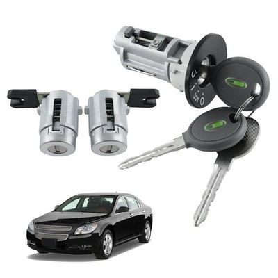Ignition&Front Door Lock Cylinder Set W/2 Chip Keys with On-Board Programming...