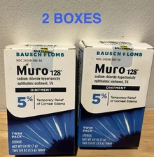 Bausch & Lomb Muro 128 Ointment 5%- 1/8 Oz 2 Boxes