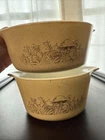 Vintage Set Of Forest Fancies Vintage Pyrex No Lids 1L & 750 Ml 473-B & 472-B
