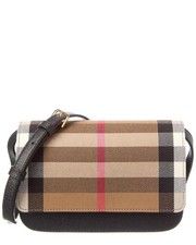 NUOVA BORSA A TRACOLLA BURBERRY MADISON NERA CHECK TELA PELLE