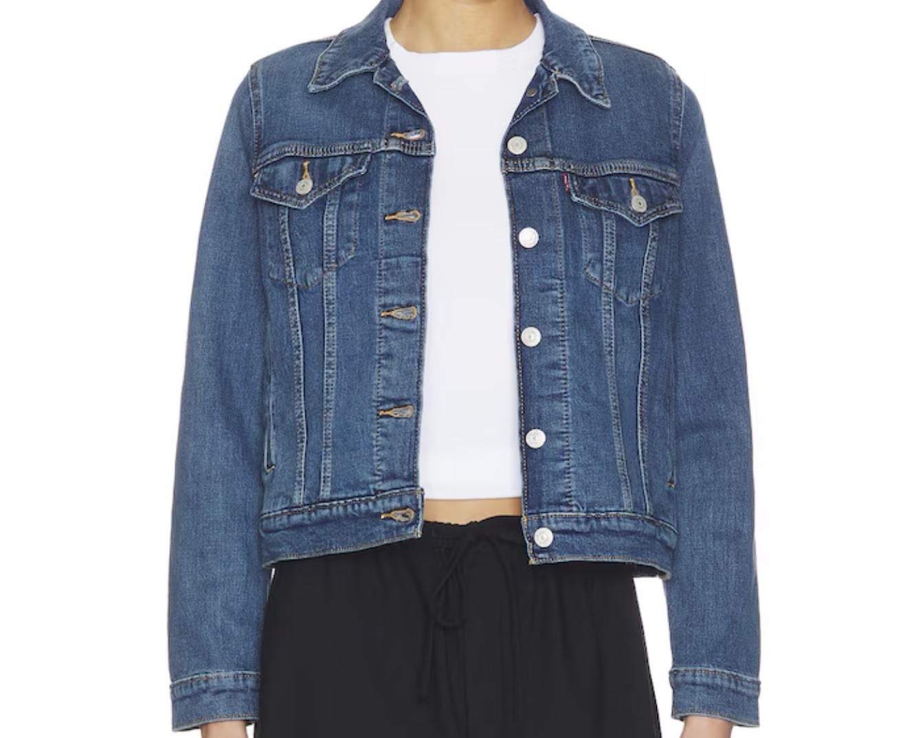 Levi's Teen/Womens (14/16) Blue Denim Jacket Button Front Long Sleeve