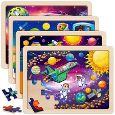Large Space Planets Solar System Wooden Puzzles for Kids Gift Box 12.2  9.4 ...