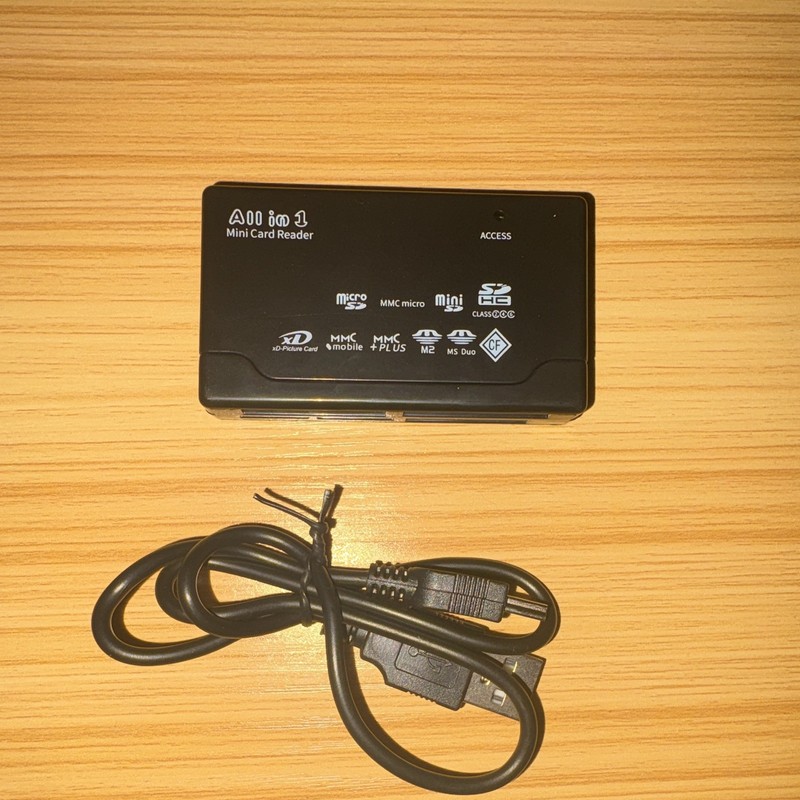 8 in 1 USB Multi Card Reader for MicroSD MMC MiniSD SDHC xD/w USB adapter cord