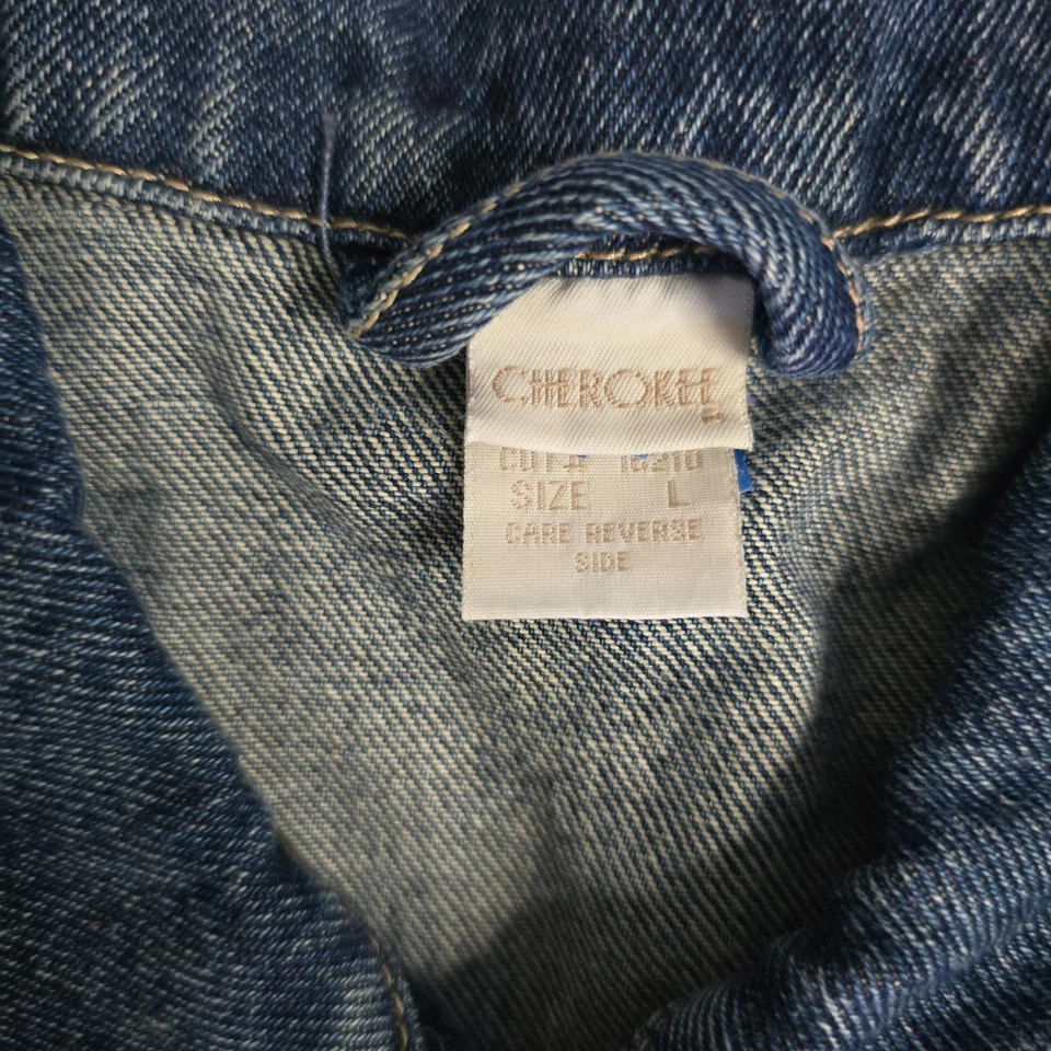 Chaqueta vaquera Cherokee para niñas talla grande 10/12 NUEVA clásica con 4 bolsillos nueva con etiquetas Foto 2 de 4