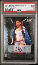 2022 Skybox Metal Universe AEW Hikaru Shida Silver Autograph Card PSA 7