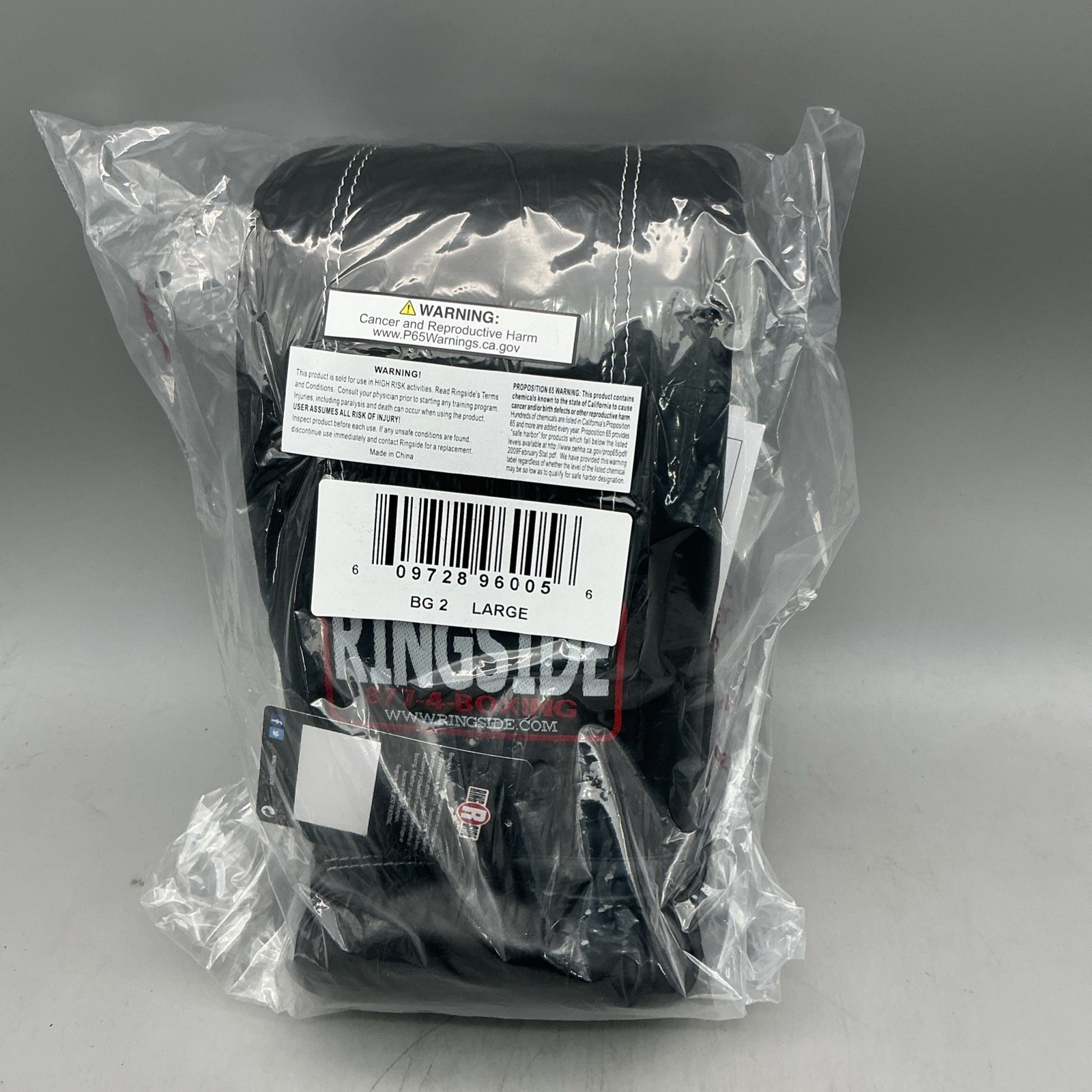 Ringside Econo Bag Gloves Large Black Brand New