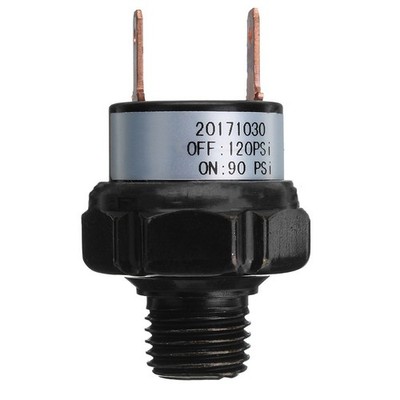 90 120PSI Luftdruckschalter Tankmontage Gewinde 1/4 NPT 12V/24V für Zughorn