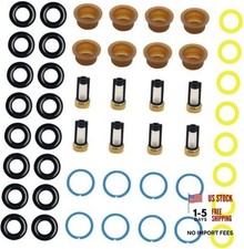 48PCS Fuel Injector Seal Kits, Universal Repair Set Include O-Rings, Pintle