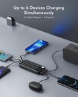 Power Bank with Built in Cables, 10000mAh USB C Battery Pack 6 Outputs