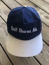 Vtg Gulf Shores Alabama Hat Cap Logo SnapBack Blue  White