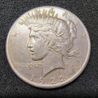 1922-S Silver Peace Dollar - San Francisco - 90% Silver- F-VF Details - Cleaned