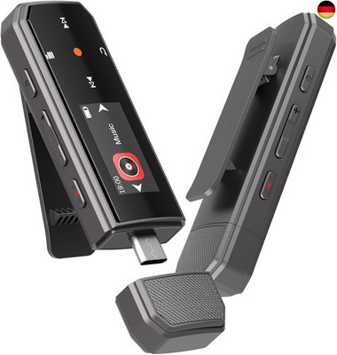 64GB Tragbarer MP3 Player Mit Bluetooth 5.3, Ein-Klick-Aufnahme, Typ-C Und USB,