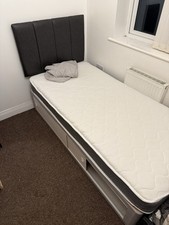 Bensons For Beds Single Divan Bed With Mattress - Very Good Condition