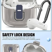 For Airpods 4th Pro 3rd Pro 2nd Gen TPU Clear Safety Lock Case with Lock catch