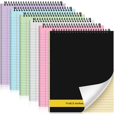 6 Pcs Legal Pad Top Spiral Bound Notebook 70 Sheets Wirebound Notepad Double ...