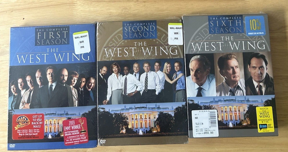 WEST 歴代DVD The West Wing: The Complete Season 1 & 2 & 6 (DVD) NEW Authentic