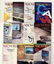 Vintage 80's Lot MACWORLD Magazine Set of 11 Issues 1986-1989 Apple Macintosh