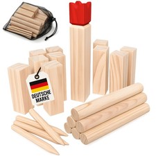 Kubb Wurfspiel Wikingerspiel Outdoor Rasenschach Wurfspiel Schach Spiel Holz NEU
