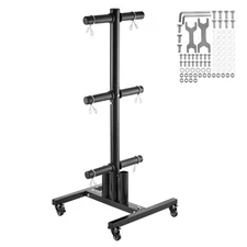 Uimoso Vertical Weight Plate Rack Home Gym Barbell Storage with Wheels 1000 lbs