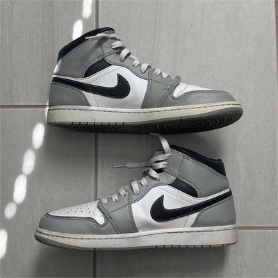 Air Jordan 1 Mid Light Smoke Grey Size 10 Men's Sneaker