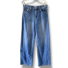 Flying Monkey Super High Rise Wide Leg Medium Wash Blue Jeans Women  s Size 29