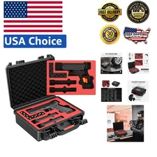 Secure Lockable Gun Case for Glock Models with Foam & Waterproof Protection