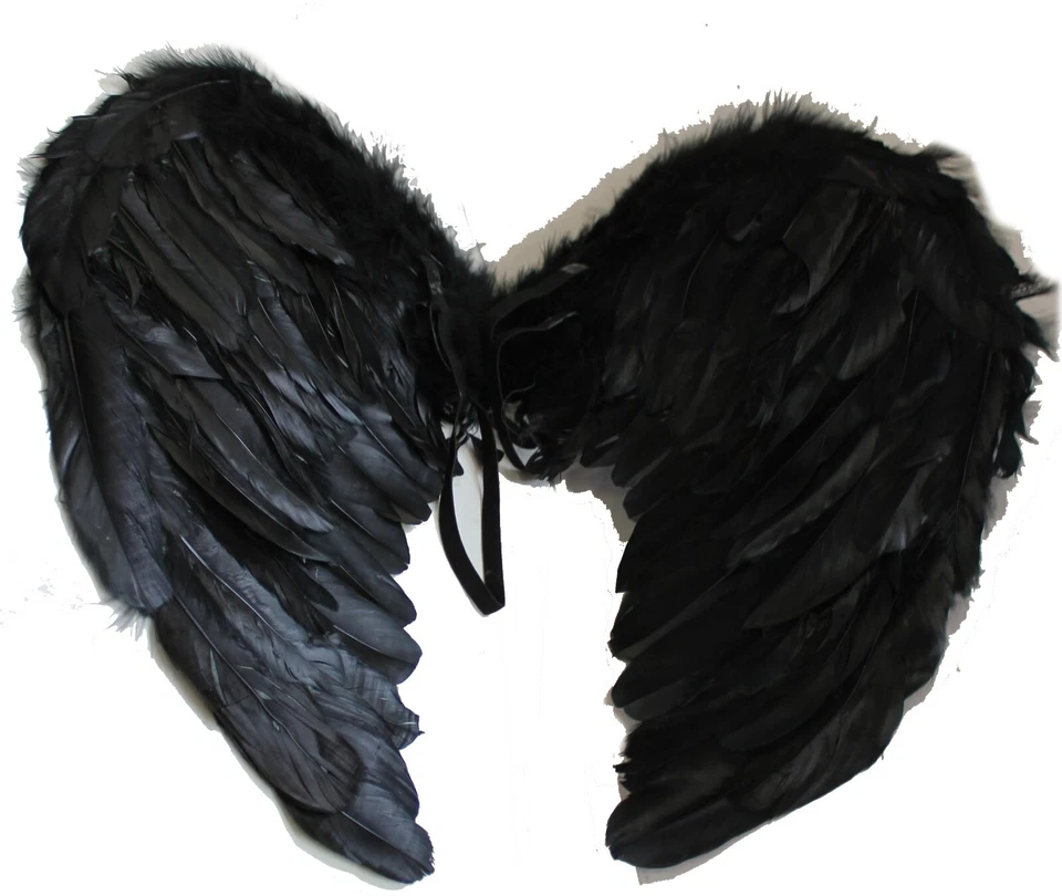 15.5" x 13.75" Angel Wings Feathers costume accessory dress up white pink black - Image 3 of 3
