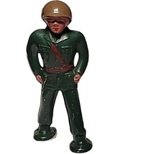 Barclay Podfoot Toy Soldier Officer B235 Green Vintage Antique Dimestore