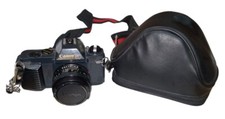 Canon T50 Camera With Leather Case  Carrying Strap Collectible Photography