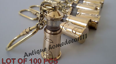 ANTIQUE SOLID BRASS LIGHT HOUSE NAUTICAL KEY CHAIN MARINE COLLECTIBLE GIFT ITEM 