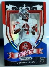 Justin Fields Prizm Red White Blue Draft Picks RC #163 Chicago Bears Rookie