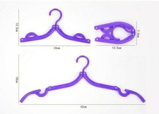 10 X Foldable Hanger Portable Folding Plastic Clothes Coat Hanger Travel Camping