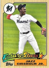  2022 Topps Series 1 JAZZ CHISHOLM JR 1987 Box Topper Oversized Future Stars