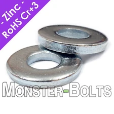 Thick Flat Washer Zinc Plated DIN 7349, Low Carbon Steel RoHS - M4 M5 M6 M8 M10