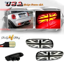 Clear UK Flag LED Rear Fog Lamp Assy For 06-15 Mini Cooper S JCW R56 R57 R58 R59
