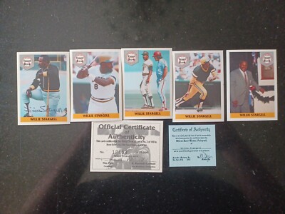 1992 Front Row The All Time Great Series Willie Stargell Autographed 5 Card Set