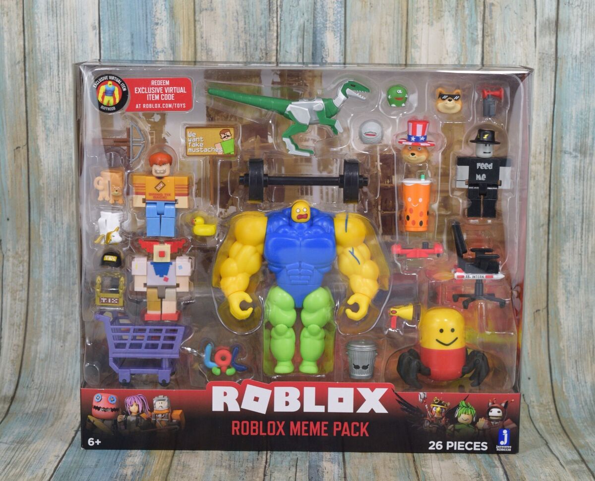 ROBLOX MEME Pack 26 Pieces Wave 8 Buff Mega Noob + Exclusive Code NEW  191726020967