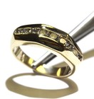 14k yellow gold .72ct SI3 I1 H diamond mens wedding band ring 6.3g gents 8 — photo 5