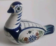 Vtg Renya Tonala Bird Mexico Pottery Hand Painted Folk Art Pigeon Dove 6.75” 