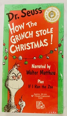 Dr. Seuss - How the Grinch Stole Christmas (VHS, 1997) NEW SEALED OOP