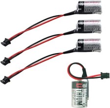 4Pcs ER3V/3.6V LI-SOL2 PLC Battery JZSP-BA01 CNC System for Toshiba with Plug