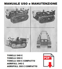 trattore TOSELLI 340C 350C Manuale uso manutenzione libretto istruzioni