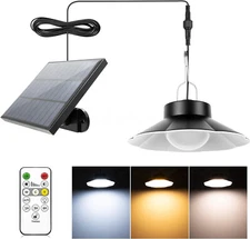 LED Solar Ceiling light Pendant Outdoor-Indoor Solar-Power Garden Yard Lamp